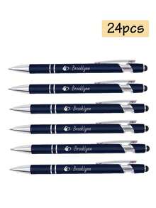 1-120pcs Custom Name Pens, Back To School Supplies For Kids, Personalized Business Engraver Pens Ballpoint, Customized Gel Pens, Customizable Teacher Pens, Stylus Pens For Touch Screens, Retractable Writing Ball Pen, Suitable For Birthday Gifts, Teacher's Day, Back To School Supplies, Daily School, Office, Ideas Gifts For Him/Her, Kids, Friends, Students, Workers, Coworkers, Customized Crafts, Vintage, Home & Living, Christmas Home Atmosphere, Souvenirs, Reusable, Adorable, High-Quality, Office Decor, Elegant Living - Multicolor - View 26