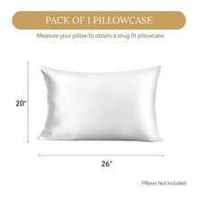 INFIIXSO Mulberry Silk Pillowcase For Hair And Skin, Silk Pillow Cases Standard Size With Hidden Zipper 20x26 Inches, Extraordinary Smooth And Soft Cooling Pillow Cases For Hot Sleepers(White, 1 Pack),Standard(20inchX26inch),White - 白色 - 查看 8