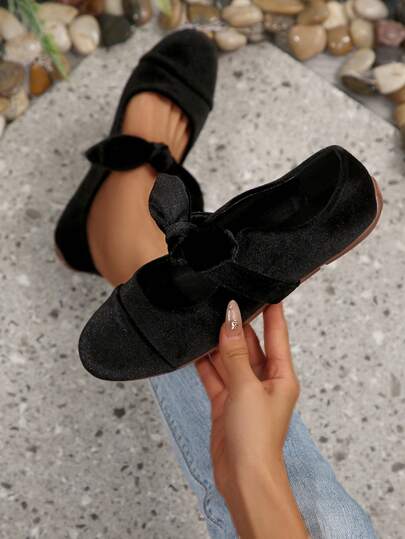 Frühlings-/Herbstmode Schleife Damen Große Größen Mary Jane Schuhe, elegante Riemen Weichboden Schuhe geeignet für Kleider