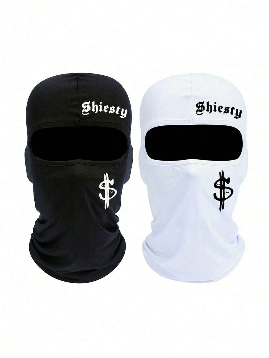 2pcs Unisex Balaclava Ski Mask, Windproof Face Cover For Cycling, Skiing, Outdoor Activities, Daily Use - Style E - View 1