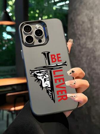 1pc Premium Minimalist Personalized Religious Themed Phone Case, Fashionable Anti-Slip Luxurious Texture, Suitable For Apple 17/16/15/14/13/12/11 Pro Max And Galaxy S23/S22/S21 And A54/A53/A52/A34/A15 Series, An Excellent Gift For Colleagues, Friends, Family, Couples, Birthdays, Christmas, New Year