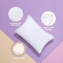 Almohada para nios pequeos Blanco, Paquete de 2, Almohadas de 13x 18 Pulgadas para Dormir, Funda de Mezcla de algodn Suave y Transpirable, Almohada para nios pequeos, Perfecta - inicial - Ver 4