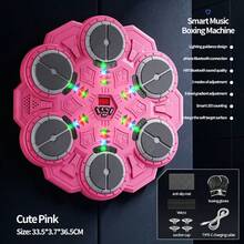 音乐拳击机儿童运动健身玩具 - 智能音乐 6 键拳击靶，壁挂式可充电蓝牙炫酷灯光动态音乐拳击，儿童感官训练反应速度节奏运动器材，速度可调，成人男女反应能力训练办公室健身趣味器材，拳击玩具，儿童拳击机，非常适合万圣节、圣诞节、复活节和生日。 - 6鍵拳擊靶 - 查看 14