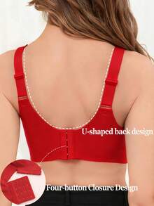 3pcs Women's Solid Removable Pads Seamless Push Up Wireless Bralette - Multicolor - View 3