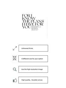 1pc Frameless Print Of Jeremiah 29:11 From The Bible, 'For I Know The Plans I Have For You,' Scripture Wall Art, Christian Inspirational Poster, Suitable For Living Room, Bedroom, Dorm Decor, Perfect As A Gift And Birthday Party Decoration, Stylish Poster, Bedroom Decor.