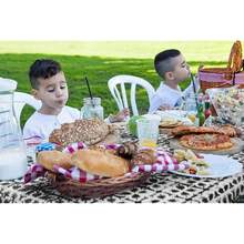 8ft 96 X 30 Inch Black Patterned Plastic Rectangle Tablecloths Elastic Corner Vinyl Christmas Tablecloth Fitted Rectangular Folding Picnic Table Cover Party Home Than1ks 1giving,One-Size,BlackPatterned96inchx30inchRectangular - BlackPatterned96inchx30inchRectangular - View 3