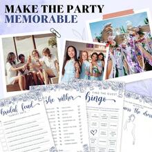 Blue Bridal Shower Games - Wedding Shower Games Guests, Bridal Bingo Cards Wedding Reception Decorations - Blue Bridal Shower Games - View 5