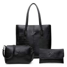 USEVITTAL Set Of 2 Monique Women's Bags: Crossbody/Shoulder Bag + Wallet - New Release - Black - View 4