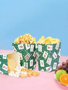 10pcs/20pcs/50pcs Mahjong Party Popcorn Boxes Mahjong Party Popcorn Bowls Mahjong Party Supplies Mah Jong Game Night Decorations For Birthday Night Game Club Movie Night Carnival Decorations Supplies - Multicolor - View 5