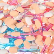 XZGB 400 Pcs Eyeshadow Applicators Disposable Eye Makeup Applicators Eye Makeup Brushes Eyeshadow Double Sided Sponge Applicators For Women Lady Girls Mixed Colors 2.56 Inch - NudeWhite - Xem 7