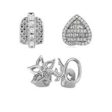 2-3件嘻哈铜质牙套套装，镀金立方氧化锆牙套，心形、花朵、星星和镂空设计 - 男女时尚金牙套 - 日常街头风、派对、说唱歌手角色扮演和休闲外出 - 百搭时尚的牙齿饰品（6件套混搭款式） - 彩色 - 查看 23