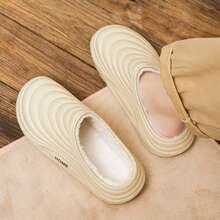 医用手术室保暖拖鞋，女士2025冬季新款保暖防滑防水护士毛绒拖鞋，男士冬季新款加厚底防滑室内毛绒保暖情侣户外穿包跟冬鞋 - 白色 - 查看 7