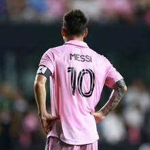 2425 Miami International No. 10 Messi Ball Suit Home Suarez Player Fan Edition Football Suit - Màu Hồng  San hô - Xem 2