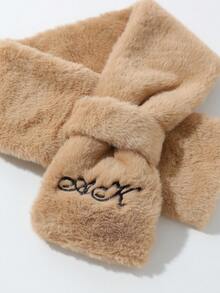 1条定制秋冬时尚刺绣名字抓绒围巾，多功能保暖脖套，户外防风围巾，多功能头巾面罩，个性化围巾，生日礼物，派对礼品，周年纪念礼物，独特围巾配饰 - 毛絨圍巾 - 查看 4