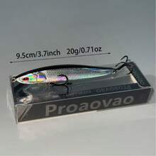 1支/20克远投铅笔型拟饵，人工饵，仿生拟饵，沉水米诺饵，远投沉水硬饵，水面拟饵，户外钓鱼拟饵，冬季钓鱼拟饵，鱼饵