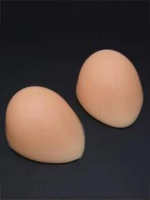 WANTES 1 Pair Medical Grade Silicone Teardrop Breast Prosthesis, Teardrop Breast Forms Suitable For Roleplay/Breast Reconstruction, Durable Concave Breast Prosthetics - Beige - View 3