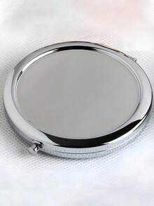 1 pieza Espejo compacto personalizado grabado en acero inoxidable, decorado con un patrón de flor de cumpleaños - Nombre personalizable, adecuado para mujeres, damas de honor, bodas, cumpleaños, Navidad, espejo de bolsillo elegante y portátil, regalo personalizado | Espejo de bolsillo exquisito | Accesorio grabado, cómodo y fácil de usar - Multicolor - Ver 14