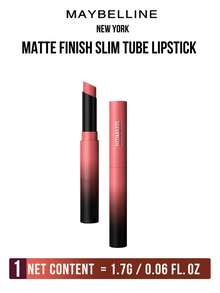 Maybelline ULTIMATTE MATTE FINISH SLIM TUBE LIPSTICK #499 ZOOM PINK 1.7g/0.06oz, Raw Chocolate Texture, One Swipe Blur Effect, Intense Matte Finish, Non Drying, Lightweight And Silky, 3 Step Easy Application For Plump 3D Lips Daily Camera Ready Look, Ideal Gift For Girlfriend - Maybelline Matte Slim Lipstick 499 - View 5