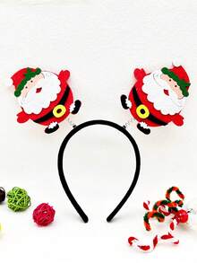 1pc Women's Christmas Gingerbread Faux Leather Head Wrap, Cute Street Fashion Casual Hairband, Suitable For Christmas Party, All Seasons ,Hair Hoop Hair Accessories