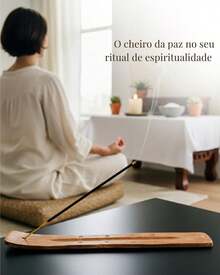 Kit Incenso Indiano 10 Aromas Energeticos limpeza Proteçao Espiritual Prosperidade Amor + Incensario - Multicolorido - Visão 8