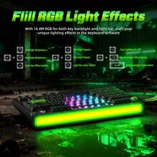 ATTACK SHARK R85 HE 75% Magnetic Wired Gaming Keyboard, 8KHz Polling Rate, Fast Actuation, 0.005ms RT Accuracy, Customizable Hot-Swappable Switches, Web-Based Driver, Suitable For Gamers/PC Windows - Multicolor - View 9