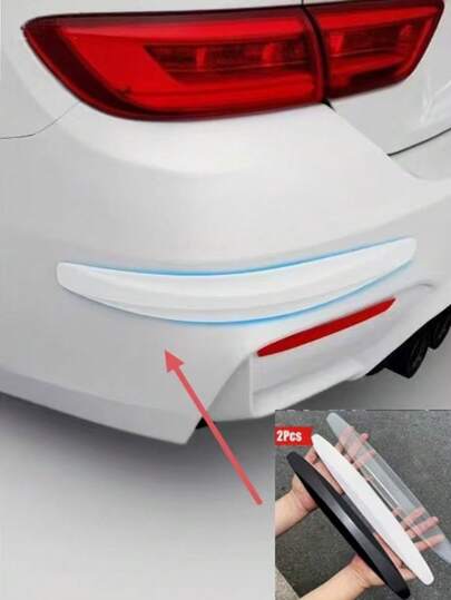 1pc Durable Silicone Car Bumper Protector - Front & Rear Anti-Scratch Anti-Collision Strips, Vehicle Safety Enhancement Accessories