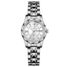 NARY 女士石英表 - 休闲优雅设计，带日期和星期显示，防水不锈钢表带。适合日常佩戴和聚会场合。 - 均碼 - 查看 19