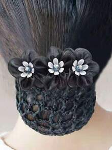 Plasă de păr profesională pentru asistentă medicală, accesorii de păr pentru stewardesă pentru cocuri, plasă de păr pentru hotel, accesorii de păr cu fundă coreeană, agrafe de păr pentru femei, accesorii de cap, agrafe cu gheare, gheare de păr, agrafe de păr, funde, drăguț - Multicolor - Vizualizare 25