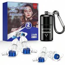 Earplugs Concert, 2 Pairs Silicone Earplugs Concert And Musicians, Reusable Silicone Ear Plugs Hearing, Party, 23dB Noise Cancelling - Nâng cấp màu xanh - Xem 1