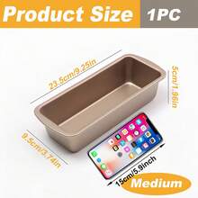 1/2pcs Large/Medium/Small Pound Cake Mold, Non-Stick Loaf Pan, Rectangular Bread Mold, Baking Tool For Home Use