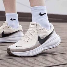Nike 男鞋新款減震網面透氣跑鞋 - 米色/褐色 - 查看 8