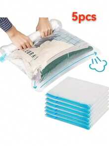 真空收纳袋套装，节省空间，真空密封袋，适用于衣物、床上用品、毯子等收纳整理 - 無色 - 查看 18