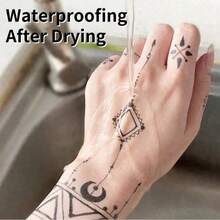 yikexuanli Temporary Tattoo Pen Set, Hand Tattoo Stencils, Removable Tattoo Body Art Pens, Skin Temporary Tattoo Drawing Pens, Beginner Skin Painting, Body Graffiti, Washable Drawing Pens, Body Painting Pen Set - Multicolor - View 4