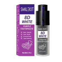 独家设计 8D 牙齿美白紫色牙膏，深层清洁，清新口气，美白牙齿，30毫升，日常使用，口腔护理，1支装 - 紫色 - 查看 10