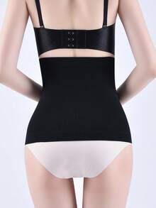 1pc Woman Solid Color Nylon Seamless Running Protect The Abdomen Shapewear Waist Shaper Belt Women's Sports Waist Shaping Belt Suitable For Everyday Wear