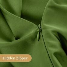 INFIIXSO Mulberry Silk Pillowcase For Hair And Skin, Silk Pillow Cases Standard Size With Hidden Zipper 20x26 Inches, Ultra Smooth And Soft Cooling Pillow Cases For Hot Sleepers(Cedar Green, 1 Pack),Standard(20inchX26inch),CedarGreen - 雪松綠 - 查看 5