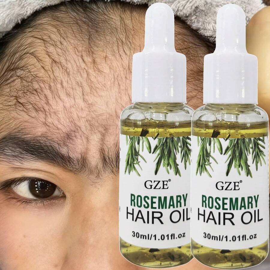 2 件 GZE 迷迭香护发油，迷迭香头皮护发油，注入生物素，强韧发丝 | 所有类型和质地 | 直发、波浪发和化学发质，修复分叉，修复受损发质 - 綠色 - 查看 1