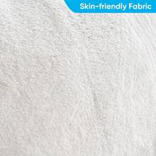 Modern Faux Fur Fabric Large Bean Bag Chair With Ottoman, Oversized Adult Bean Bag Chair With Filler, Lazy Sofa Comfy Bean Bag Couch With Armrests - 白色 - 查看 11