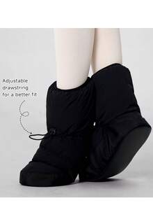 Daydance Winter Warming Up Ballet Shoes For Women Ladies Dance Shoes Warm Ballerina Boots Exercises - Black - View 3