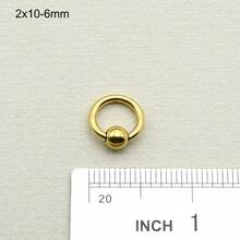 1 szt. Złoty pierścień PVD ze stali chirurgicznej PA, duży rozmiar, pierścienie z koralikami sprężynowymi, kulki BCR do przekłuwania nosa, kolczyki do przegrody nosowej dla mężczyzn i kobiet, biżuteria do ciała, 00G, 0G, 2G, 4G, 6G, 8G, 10G, 12G, średnica 10-22 mm