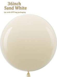 1/50个36英寸巨型复古白沙气球大号圆形复古乳胶气球适用于周年纪念生日婚礼性别揭晓派对装饰