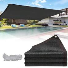 Greenhouse Shading Shade Net BlackShade Mesh Tarp Shade Cloth Garden Sun Shade Netting Shade Mesh Tarp with Grommets Breathable Sun Netting Cover For Barn Plant Cover Greenhouse 7' x 20'Shade Cloth - 7x20 - Ver 1