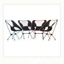 Ultralight Portable Camping Chair, Compact Folding Backpacking Chair, Collapsible Beach Chair Patio Dining Chair With Carrying Bag For Outdoor Hiking Fishing Backyard Picnic Travel - 紅色 - 查看 4