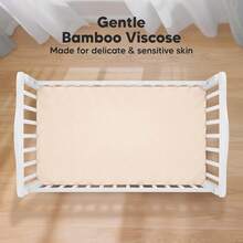 SLAW KeaBabies 2-Pack Baby Crib Sheets For Boys Girls - 52x28 Viscose Derived From Bamboo Toddler Bed Sheets Neutral Fitted Crib Mattress Cover For Standard Baby Bedding Soft And Cozy Cameo - Cameo - 查看 2