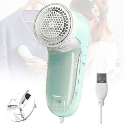 Electric Fabric Shaver For Clothes And Sweater, With Replaceable Stainless Steel Blade And Power Cord, Perfect For Removing Fuzz, Fluff, And Lint(1pc Green)