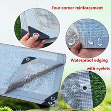 Aluminet Shade Cloth Heavy Duty 99% Bloqueador Solar Reflectante Aluminet Sun Shade Cloth Tela Bloqueador Solar Cubierta de Coche Cubierta para Mascotas para Invernadero EstacionaShade Cloth - Plateado - Ver 2