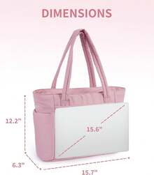 Puffer Tote Bag For Women, Multi-Pocket Lightweight Bag For Work Lightweight Puffy Handbag With Compartments, Quilted Shoulder Bag For  Travel, Gym - 粉色 - 查看 5