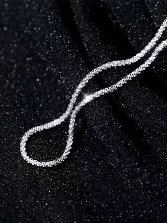 Collar de acero inoxidable de color plateado con diseño minimalista y cielo estrellado, collar de cadena multiusos hipoalergénico, regalo versátil para uso diario, adecuado tanto para hombres como para mujeres en citas y fiestas