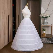 1pc Plus Size Bridal 6-Hoop Crinoline Petticoat, Voluminous For Wedding Performance, Bridal Gown Lining
