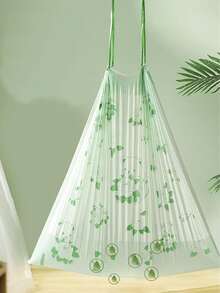 100Pcs/2Rolls Portable Camellia Fragrance Drawstring Trash Bags, Thick Leak-Proof Plastic Waste Bags, High-Quality Plastic Trash Bags, Suitable For Dormitory, Kitchen, Bathroom, Bedroom, Living Room And Home Use - Portable Trash Bags - 橄欖綠 - 查看 6